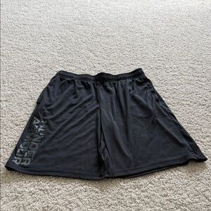 Under Armour Men’s Black Athletic Training Shorts with Side Logo